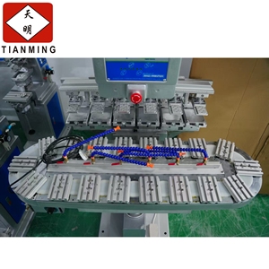 Semi-automatic six color rotary pad printing machine - Product Image 3