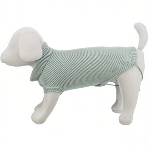 Suéter para Perro, Color Verde Salvia, Tejido de Punto Acanalado, Talla Pequeña 40 cm, para Perros - Product Image 2