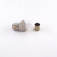 Câble d'antenne LMR300 d'usine, fil électrique étanche, connecteur coaxial RF TNC mâle à sertir, à angle droit