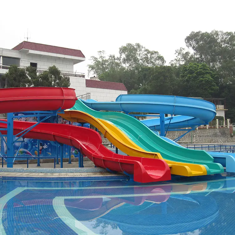 Water Park Game Fiberglass Used Playground Equipment Water park Slide for Family Hot Sale Outdoor Aqua Park