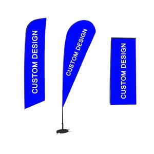 Drapeau publicitaire extérieur personnalisé en forme de larme, bannière volante en tissu pour la plage avec mât, drapeaux et bannières promotionnels - Product Image 2