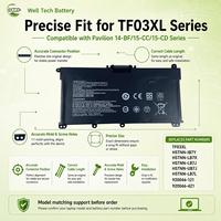 Batterie de remplacement pour ordinateur portable TF03XL pour HP Pavilion 14-BF 14-BK 15-CC 15-CD 15-CK 17-AR Series 920046-121 HSTNN-IB7Y