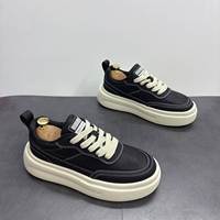 Baskets montantes marron pour hommes, style décontracté, à lacets, confortables pour le quotidien, le bureau et la marche