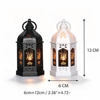 Lanterne LED hexagonale miniature, style rétro, pour décoration intérieure de Noël et de l'Aïd al-Fitr, fournie directement par l'usine