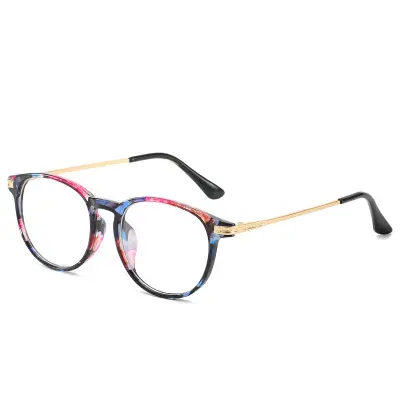 Metal Custom Logo Retro Oval Mens Eye Glass Frames Glasses Optical Eyewear Women