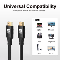 Kabel HDMI 2.2 16K 96Gbps Kecepatan Tinggi Berlapis Emas dengan Pelindung Kepang, Kabel Video Male to Male untuk TV, Monitor, Proyektor