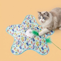 Tapis de jeu interactif électrique pour chat avec souris mobile automatique, couverture de jeu pour chats d'intérieur