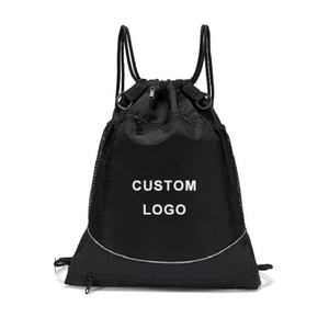 Personalized Manufacturer Custom Printed Recyclable Polyester Waterproof Anti-Theft Folding Design Medium Drawstring <b>Bag</b> for - Product Image 1
