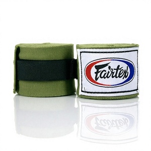 ผ้าพันมือ Fairtex สีขาว ผลิตจากโพลีเอสเตอร์ผสมฝ้าย ระบายอากาศได้ดี ปรับขนาดได้ ทนทาน เป็นมิตรกับสิ่งแวดล้อม เหมาะสำหรับทุกเพศ ใช้สำหรับกีฬามวยและยกน้ำหนัก ป้องกันการบาดเจ็บ - Product Image 2