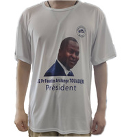 T-shirt électoral tricoté en polyester 100% personnalisé en gros campagne présidentielle publicité culture porter