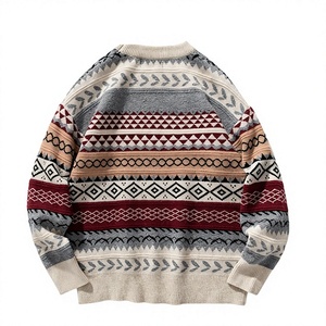 Pulls d'hiver à manches longues pour hommes Suprex Enterprises, 20 modèles respirants en mélange de laine rayés, décontractés pour le bureau - Product Image 4