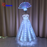 Robe de scène LED élégante et lumineuse, costume de performance pour défilé de mode, concert, mariage, fête, festival, salle de bal