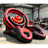 Jeu de lancer d'anneaux gonflable commercial en PVC pour extérieur, jeu de fléchettes gonflable pour enfants, idéal pour les fêtes et événements.