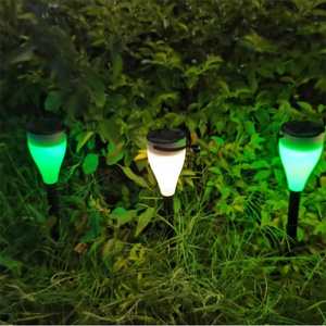 RGB năng lượng mặt trời LED vườn bài Patio đường dẫn ngoài trời 7 màu thay đổi sân vườn ngoài trời đèn IP65 không thấm nước năng lượng mặt trời vườn ánh sáng - Product Image 3