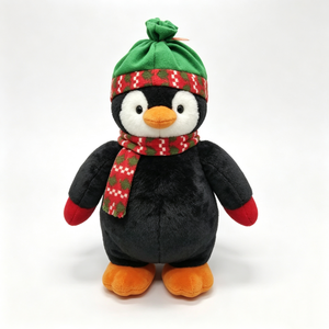 Peluche pingouin de Noël personnalisée, peluche pingouin d'hiver, peluche pingouin de fête, peluche pingouin festif mignon - Product Image 1