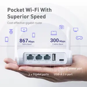 GL Pocket cep seyahat yönlendirici Wifi Doble Banda Vpn Vpn güvenlik duvarı Mini Internet taşınabilir kablosuz Wifi yönlendiriciler