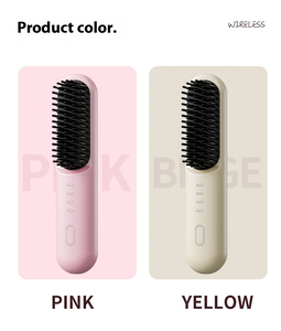 Peigne chauffant mini 2026, <span class=keywords><strong>brosse</strong></span> lissante en céramique USB pour coiffure quotidienne - Product Image 3