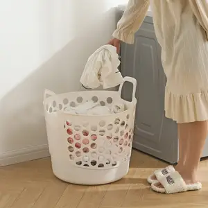 Panier à linge empilable de stockage étanche de grande capacité panier à linge en plastique pour vêtements sales