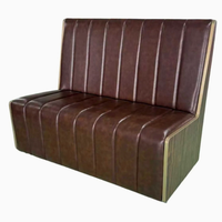Ensemble de table et chaises de restaurant et café en cuir, style scandinave moderne, banquette demi-cercle, mobilier durable pour hôtel
