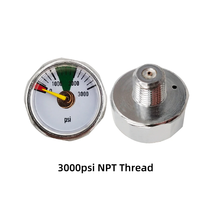 High Pressure HPA 1/8NPT Threads Brass Mini Micro Pressure Gauges Manometer PAG300-NPT 1 Year Warranty Customizable OEM Support