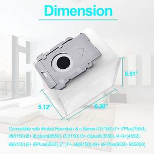 12 paquets de sacs sous vide de qualité en gros pour sacs d'élimination automatique de la saleté de la Base propre des séries <span class=keywords><strong>Irobot</strong></span> <span class=keywords><strong>I</strong></span> et S - Product Image 4