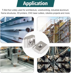 Écrou en T coulissant standard européen, <span class=keywords><strong>bloc</strong></span> carré, écrou à fente en T nickelé classe 4.8 6.8 6.0mm pour fixation de profilés en aluminium - Product Image 4