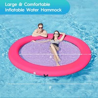 Plateforme flottante gonflable ronde HM Series, ponton antidérapant robuste pour bateaux et kayaks