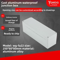 Boîtier en aluminium moulé sous pression avec revêtement en poudre FA22, boîte de jonction 250x80x80mm, étanchéité et câblage extérieur, Chine continentale