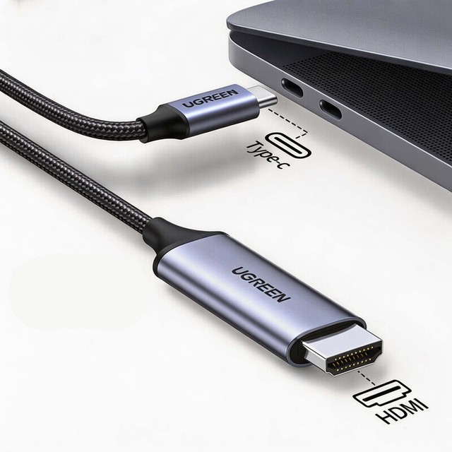 UGREEN Type C to  Cable 4K 60Hz Aluminum Braided USB-C to  Video Adapter Cable
