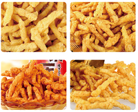 Ligne de production de friteuse d'extrusion de nourriture de boucles de maïs croustillantes frites