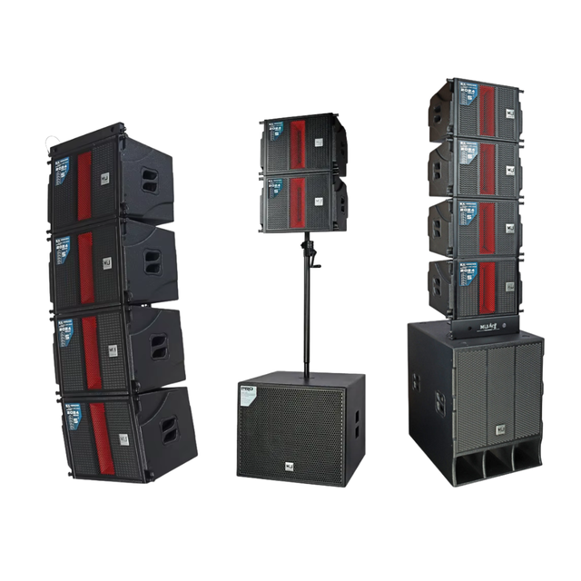 EX-ONE 450W Professional Single 10-inch Coaxial Line Array Speaker Waterproof Outdoor Active Sound Performance Video Lighting