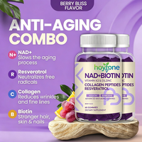 Gummies NAD+ Biotine Collagène Protéine Resvératrol Vitamine K2 D3 Zinc pour Peau Cheveux Ongles Antioxydant Énergie Marque Privée OEM HYT