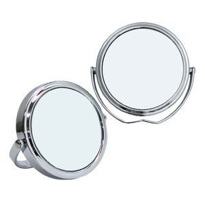 Metal Hand <b>Mirror</b> And Travel Table <b>Mirror</b> With Magnifying Double Sided Feature <b>For</b> On The Go <b>Makeup</b> - Product Image 5