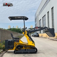Loader Skid Steer Kompak Bertenaga Bensin Bersertifikasi EPA & CE dengan Bucket Depan