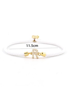 Wholesale 18K Gold Plated <strong>Initial</strong> Letter Charm Handmade Colorful Rope Adjustable Fashion <strong>Bracelet</strong> <strong>with</strong> <strong>Initial</strong> Letter - Product Image 4