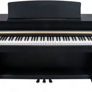 キャビネットデザインプッシュプルカバーデジタルエレクトリックピアノ、88キープログレッシブウェイトキーボード黒/白木目調ピアノ