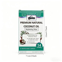 Tiras Blanqueadoras Dentales con Aceite de Coco, Cuidado Dental Suave, Eliminación de Manchas, Ilumina y Blanquea la Sonrisa, Disponible al por Mayor