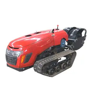 Mini cultivateur télécommandé 4 roues motrices tracteur de marche bulldozer équipement cultivateur sur chenilles à vendre