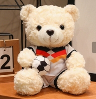 Peluche ours Teddy de l'équipe de football avec maillot, jouet pour enfants, jouets pour enfants de l'équipe de football, en polyester, 15-25 cm