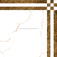 Carreaux de sol en céramique numérique brillants modernes 396x396mm pour usage intérieur - Marque Ncraze