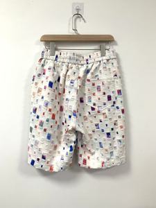 Men's Casual Loose Mid Waist <strong>Shorts</strong> with 100% Cotton Colorful Patchwork &amp; <strong>Rainbow</strong> Gradient Drawstring Quick Dry - Product Image 2