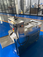Trancheuse à viande industrielle automatique pour kebab, 4 rouleaux, base sur pied, machine à coupes épaisses, moteur haute efficacité, puissance 3 kW