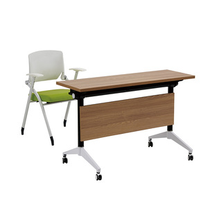 Starlight <b>Folding</b> Training Table T002 Wood Top Mobile <b>Desk</b> For Office And Educational Use - Product Image 1