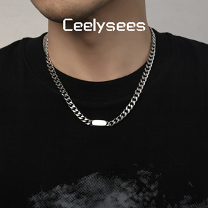 Colar de Corrente Cubana de Titânio, Estilo Hip-Hop, Versátil, Minimalista de Alto Padrão, Presente para Homens e Mulheres - Product Image 5