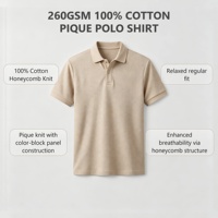 Polo 260 g/m² Artisan Casual 100 % Coton Piqué Logo Personnalisé