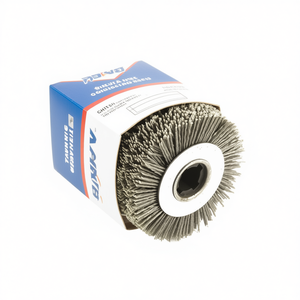 Brosse abrasive en nylon à trous 100x120 mm, tige de 13 mm pour disques de ponçage - Product Image 2