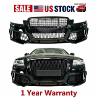 Ensemble de pare-chocs avant pour Audi A6 S6 C6, style RS6, avec calandre noire, pour Audi A6 S6 C6 2009 2010 2011 2012