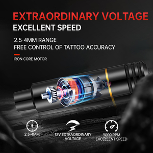 Potente Máquina de Tatuar de Aleación de Aluminio con Juego de Agujas de Cartucho, Kit de Maquillaje Corporal para Artistas Principiantes y Estudios de Tatuajes - Product Image 4