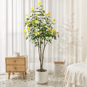 Vente en gros de pots de fleurs artificielles en plastique écologique pour bonsaï, décoration de maison, bureau, mariage, remise de diplôme, arbre de <span class=keywords><strong>jasmin</strong></span> artificiel - Product Image 4