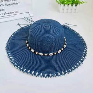 หมวกสานปีกกว้างขายส่ง หมวกสานชายหาด หมวกกันแดดฤดูร้อน หมวกสานสำหรับวันหยุดพักผ่อนสำหรับผู้หญิง - Product Image 4